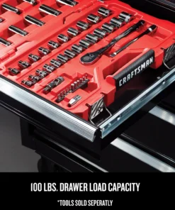 CRAFTSMAN Top Tool Chests 2000 Series 40.5-in W x 24.5-in H 6-Drawer Steel Tool Chest (Black) -Craftsman Store 18236716