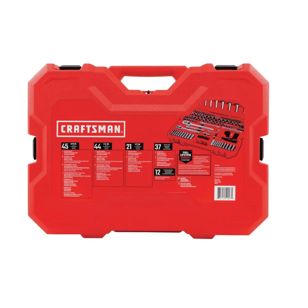 CRAFTSMAN Mechanics Tool Sets 159-Piece Standard (SAE) and Metric Combination Polished Chrome Mechanics Tool Set (1/4-in; 3/8-in) 6 CRAFTSMAN Mechanics Tool Sets 159-Piece Standard (SAE) and Metric Combination Polished Chrome Mechanics Tool Set (1/4-in; 3/8-in) - Image 6