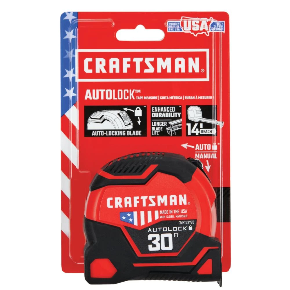 CRAFTSMAN Tape Measures AUTOLOCK 30-ft Tape Measure 8 CRAFTSMAN Tape Measures AUTOLOCK 30-ft Tape Measure - Image 8