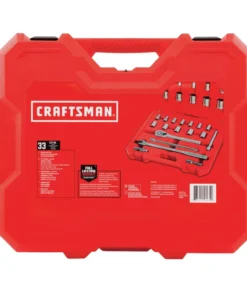 CRAFTSMAN Mechanics Tool Sets 33-Piece Standard (SAE) and Metric Combination Polished Chrome Mechanics Tool Set (3/8-in) -Craftsman Store 40988360