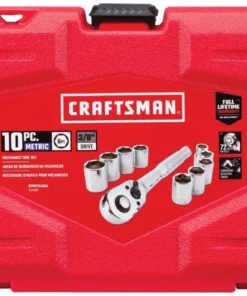 CRAFTSMAN Mechanics Tool Sets 10-Piece Metric Polished Chrome Mechanics Tool Set (3/8-in) -Craftsman Store 42311235