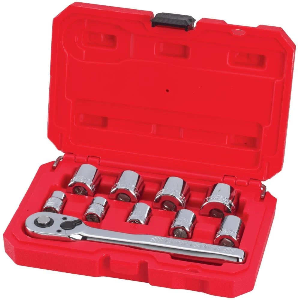 CRAFTSMAN Mechanics Tool Sets 10-Piece Standard (SAE) Polished Chrome Mechanics Tool Set (3/8-in) 1 CRAFTSMAN Mechanics Tool Sets 10-Piece Standard (SAE) Polished Chrome Mechanics Tool Set (3/8-in)