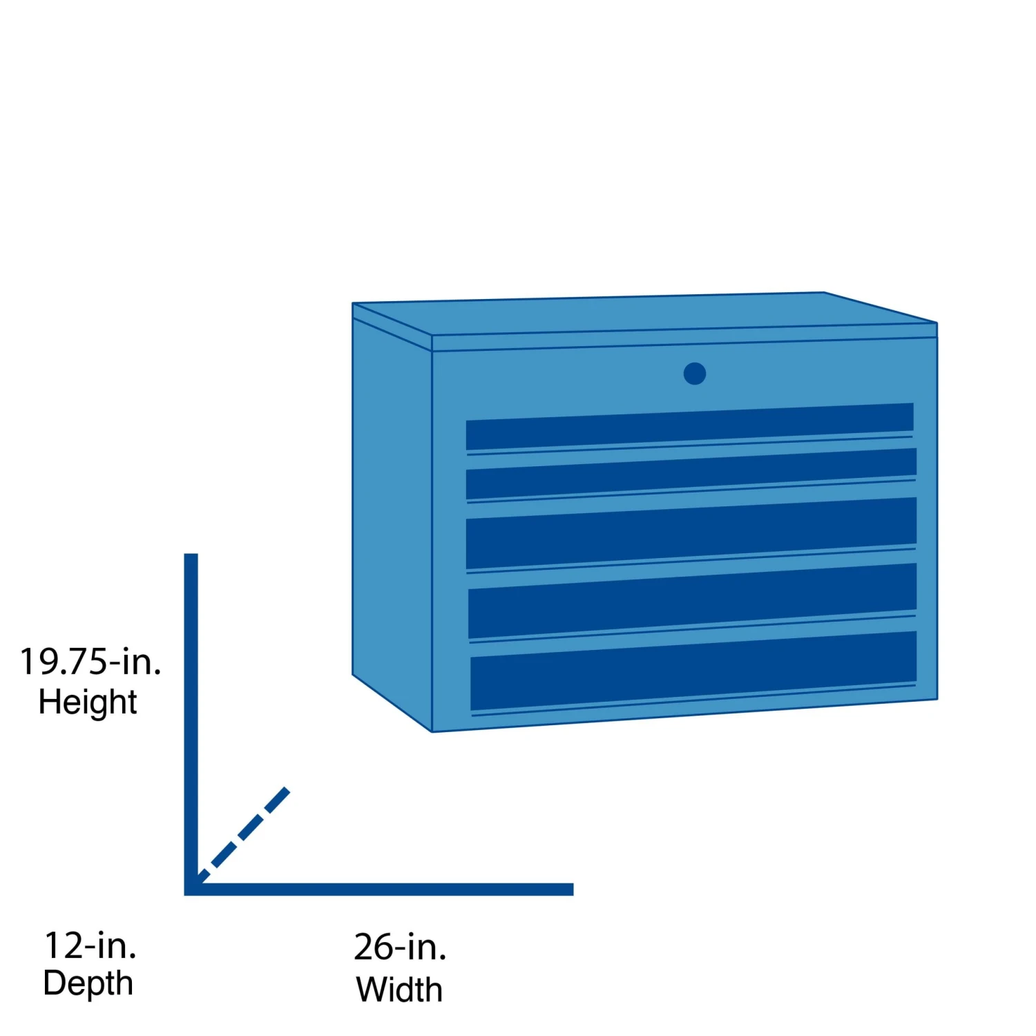 CRAFTSMAN Top Tool Chests 2000 Series 26-in W x 19.75-in H 5-Drawer Steel Tool Chest (Red) 2 CRAFTSMAN Top Tool Chests 2000 Series 26-in W x 19.75-in H 5-Drawer Steel Tool Chest (Red) - Image 2