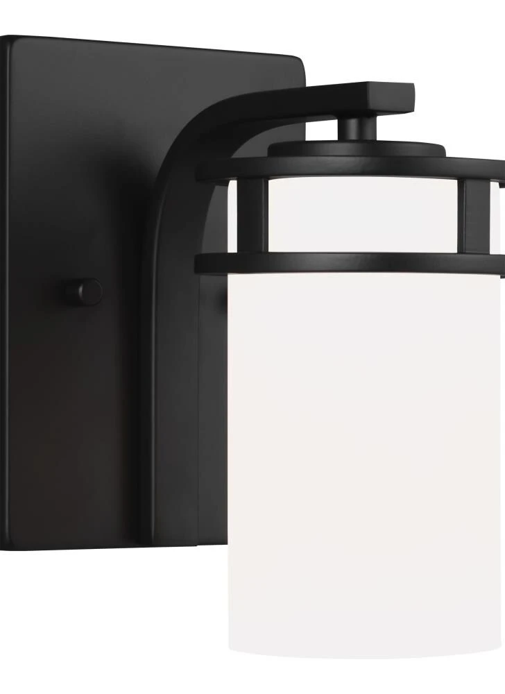 Sea Gull Lighting Wall Sconces Robie 5-in W 1-Light Midnight Black Craftsman Wall Sconce 2 Sea Gull Lighting Wall Sconces Robie 5-in W 1-Light Midnight Black Craftsman Wall Sconce - Image 2