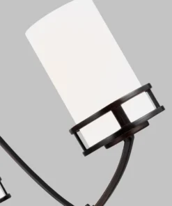 Sea Gull Lighting Chandeliers Robie 3-Light Bronze Craftsman Chandelier -Craftsman Store 42633847