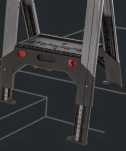 CRAFTSMAN Saw Horses 26.91-in W x 32.41-in H Adjustable Metal and Plastic Saw Horse (2500-lb Capacity) -Craftsman Store 43111253