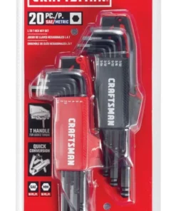 CRAFTSMAN Hex Keys & Torx Keys 20-key Standard (Sae) and Metric Combination Hex Key Set -Craftsman Store 43111500