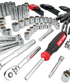 CRAFTSMAN Mechanics Tool Sets 224-Piece Standard (SAE) and Metric Combination Polished Chrome Mechanics Tool Set (1/4-in; 3/8-in) 11 CRAFTSMAN Mechanics Tool Sets 224-Piece Standard (SAE) and Metric Combination Polished Chrome Mechanics Tool Set (1/4-in; 3/8-in) -Craftsman Store 43185224