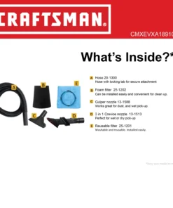 CRAFTSMAN Shop Vacuums 3-Gallon Corded Portable Wet/Dry Shop Vacuum (Corded) -Craftsman Store 43456603 scaled