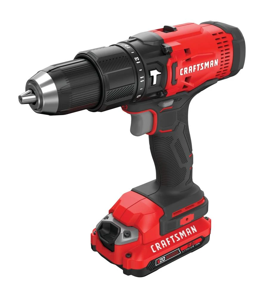CRAFTSMAN Hammer Drills V20 1/2-in 20-Volt Max Variable Speed Cordless Hammer Drill (1-Battery Included) 3 CRAFTSMAN Hammer Drills V20 1/2-in 20-Volt Max Variable Speed Cordless Hammer Drill (1-Battery Included) - Image 3
