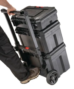 CRAFTSMAN Portable Tool Boxes TradeStack System Tower 22-in Black Plastic Wheels Lockable Tool Box -Craftsman Store 43569040