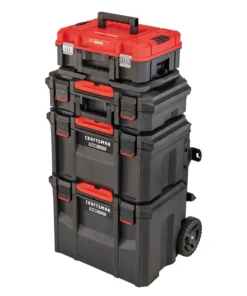 CRAFTSMAN Portable Tool Boxes TradeStack System Tower 22-in Black Plastic Wheels Lockable Tool Box -Craftsman Store 43569050
