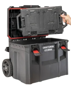 CRAFTSMAN Portable Tool Boxes TradeStack System Tower 22-in Black Plastic Wheels Lockable Tool Box -Craftsman Store 43569054