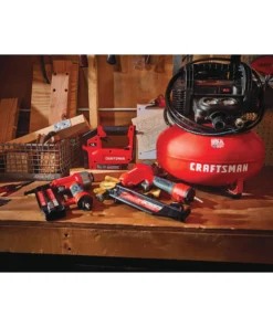 CRAFTSMAN Air Compressors 6-Gallon Single Stage Portable Corded Electric Pancake Air Compressor with Accessories (3-Tools Included) -Craftsman Store 43569837