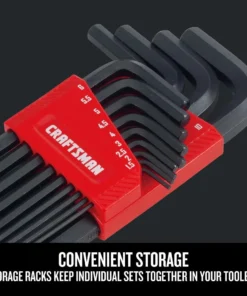 CRAFTSMAN Hex Keys & Torx Keys 100-key Standard (Sae) and Metric Combination Hex Key Set -Craftsman Store 44102397