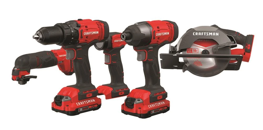 CRAFTSMAN Power Tool Combo Kits V20 5-Tool 20-Volt Max Power Tool Combo Kit with Soft Case (2-Batteries Included and Charger Included) 1 CRAFTSMAN Power Tool Combo Kits V20 5-Tool 20-Volt Max Power Tool Combo Kit with Soft Case (2-Batteries Included and Charger Included)