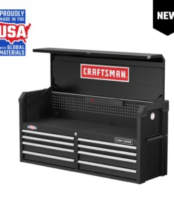 CRAFTSMAN Top Tool Chests 2000 Series 51.5-in W x 24.7-in H 8-Drawer Steel Tool Chest (Black)