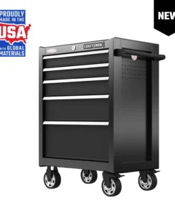 CRAFTSMAN Bottom Tool Cabinets 2000 Series 26.5-in W x 37.5-in H 5-Drawer Steel Rolling Tool Cabinet (Black)