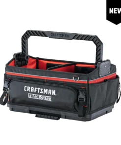 CRAFTSMAN Tool Bags TRADESTACK System Black/Red Polyester 22.375-in Zippered Tool Tote