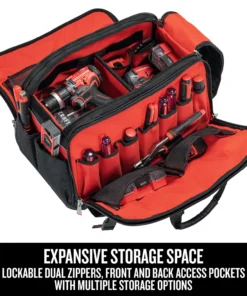 CRAFTSMAN Tool Bags TRADESTACK System Black/Red Polyester 22.5-in Tool Bag -Craftsman Store 44392081