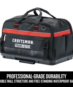CRAFTSMAN Tool Bags TRADESTACK System Black/Red Polyester 22.5-in Tool Bag -Craftsman Store 44392082