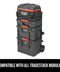 CRAFTSMAN Tool Bags TRADESTACK System Black/Red Polyester 22.5-in Tool Bag -Craftsman Store 44392085
