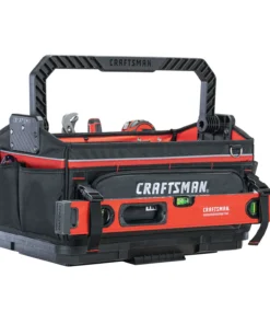 CRAFTSMAN Tool Bags TRADESTACK System Black/Red Polyester 22.375-in Zippered Tool Tote -Craftsman Store 44392090