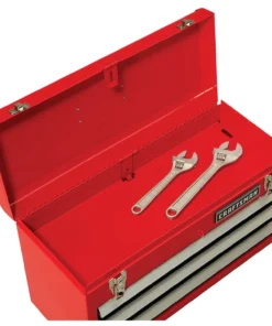 CRAFTSMAN Portable Tool Boxes Portable 20.5-in Ball-bearing 3-Drawer Red Steel Lockable Tool Box -Craftsman Store 44397005