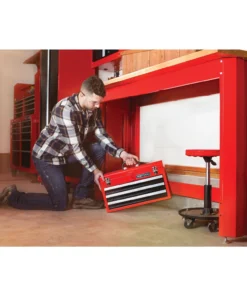 CRAFTSMAN Portable Tool Boxes Portable 20.5-in Ball-bearing 3-Drawer Red Steel Lockable Tool Box -Craftsman Store 44397008