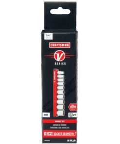 CRAFTSMAN Sockets & Socket Sets V-Series 10-Piece Metric 1/4-in Drive 6-point Set Shallow Socket Set -Craftsman Store 44486389