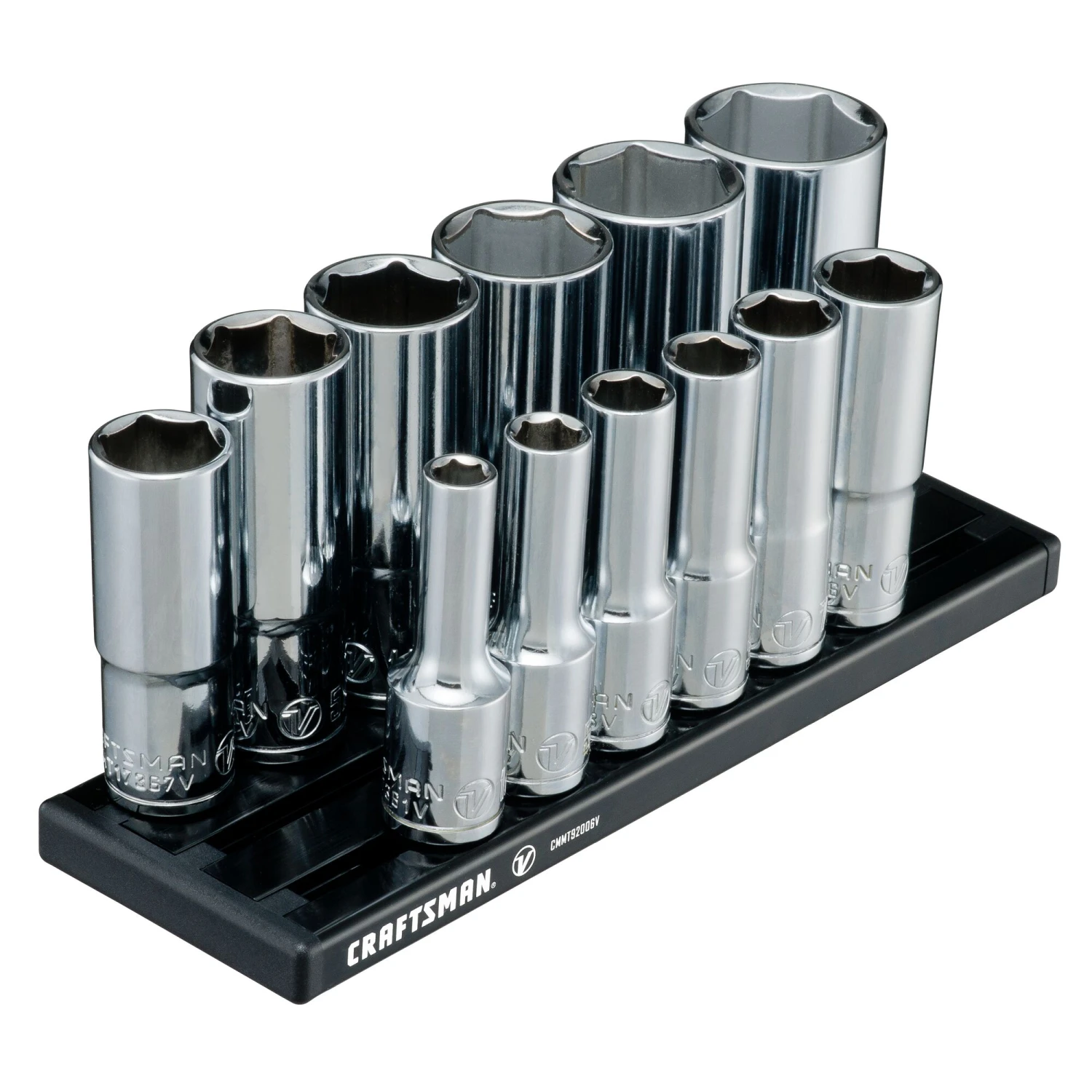 CRAFTSMAN Sockets & Socket Sets V-Series 12-Piece Standard (SAE) 3/8-in Drive 6-point Set Deep Socket Set 2 CRAFTSMAN Sockets & Socket Sets V-Series 12-Piece Standard (SAE) 3/8-in Drive 6-point Set Deep Socket Set - Image 2
