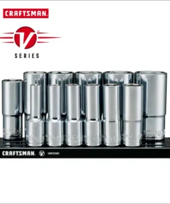 CRAFTSMAN Sockets & Socket Sets V-Series 12-Piece Standard (SAE) 3/8-in Drive 6-point Set Deep Socket Set