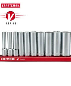 CRAFTSMAN Sockets & Socket Sets V-Series 10-Piece Metric 1/4-in Drive 6-point Set Deep Socket Set