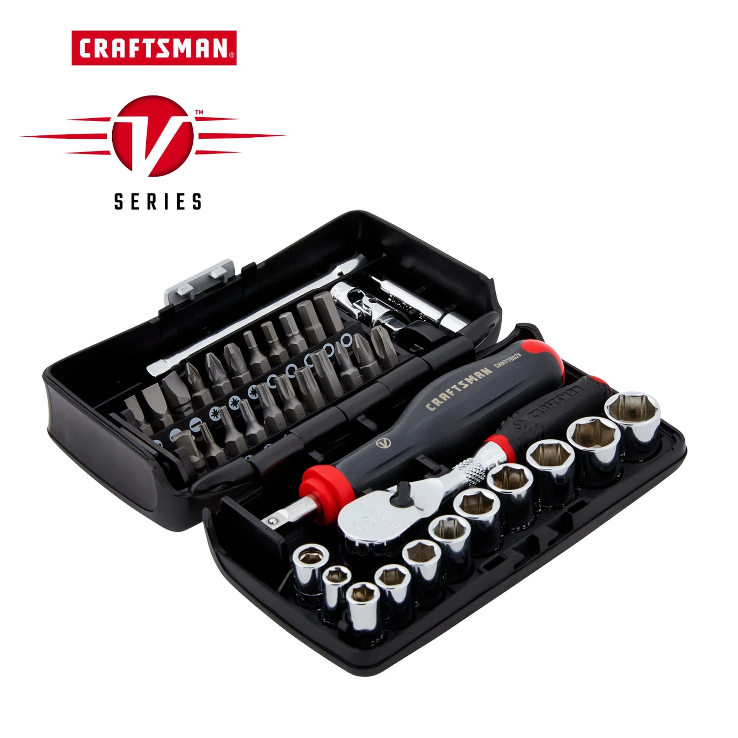 CRAFTSMAN Sockets & Socket Sets V-Series 38-Piece Standard (SAE) 1/4-in Drive 6-point Set Shallow Socket Set 1 CRAFTSMAN Sockets & Socket Sets V-Series 38-Piece Standard (SAE) 1/4-in Drive 6-point Set Shallow Socket Set
