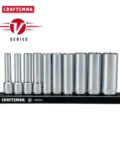 CRAFTSMAN Sockets & Socket Sets V-Series 10-Piece Standard (SAE) 1/4-in Drive 6-point Set Deep Socket Set