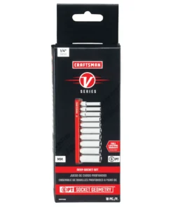 CRAFTSMAN Sockets & Socket Sets V-Series 10-Piece Metric 1/4-in Drive 6-point Set Deep Socket Set -Craftsman Store 44486464