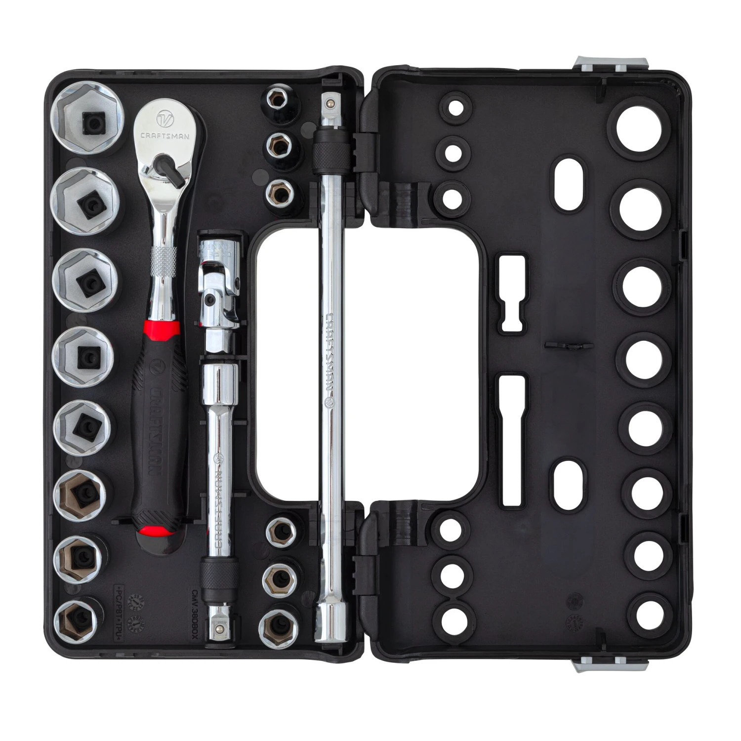 CRAFTSMAN Sockets & Socket Sets V-Series 18-Piece Standard (SAE) 3/8-in Drive 6-point Set Shallow Socket Set 5 CRAFTSMAN Sockets & Socket Sets V-Series 18-Piece Standard (SAE) 3/8-in Drive 6-point Set Shallow Socket Set - Image 5