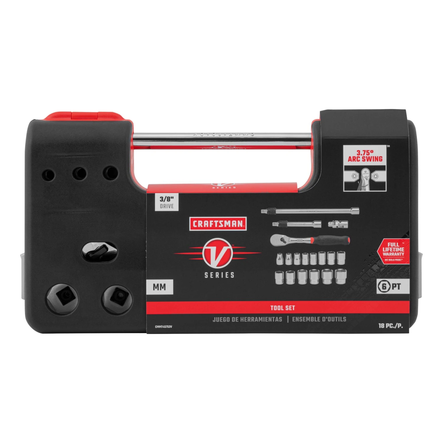 CRAFTSMAN Sockets & Socket Sets V-Series 18-Piece Metric 3/8-in Drive 6-point Set Shallow Socket Set 10 CRAFTSMAN Sockets & Socket Sets V-Series 18-Piece Metric 3/8-in Drive 6-point Set Shallow Socket Set - Image 10