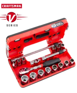 CRAFTSMAN Sockets & Socket Sets V-Series 18-Piece Metric 3/8-in Drive 6-point Set Shallow Socket Set