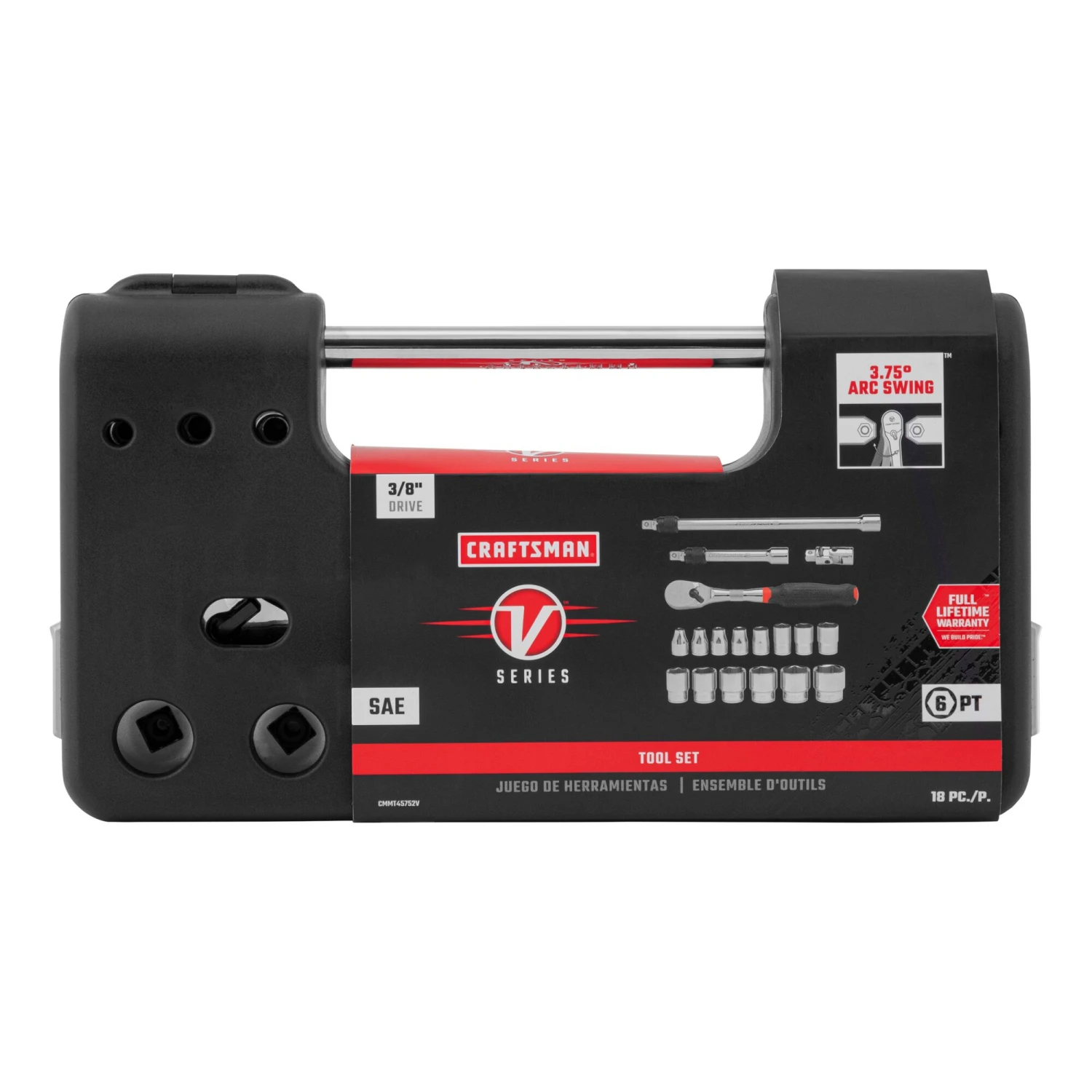 CRAFTSMAN Sockets & Socket Sets V-Series 18-Piece Standard (SAE) 3/8-in Drive 6-point Set Shallow Socket Set 11 CRAFTSMAN Sockets & Socket Sets V-Series 18-Piece Standard (SAE) 3/8-in Drive 6-point Set Shallow Socket Set - Image 11