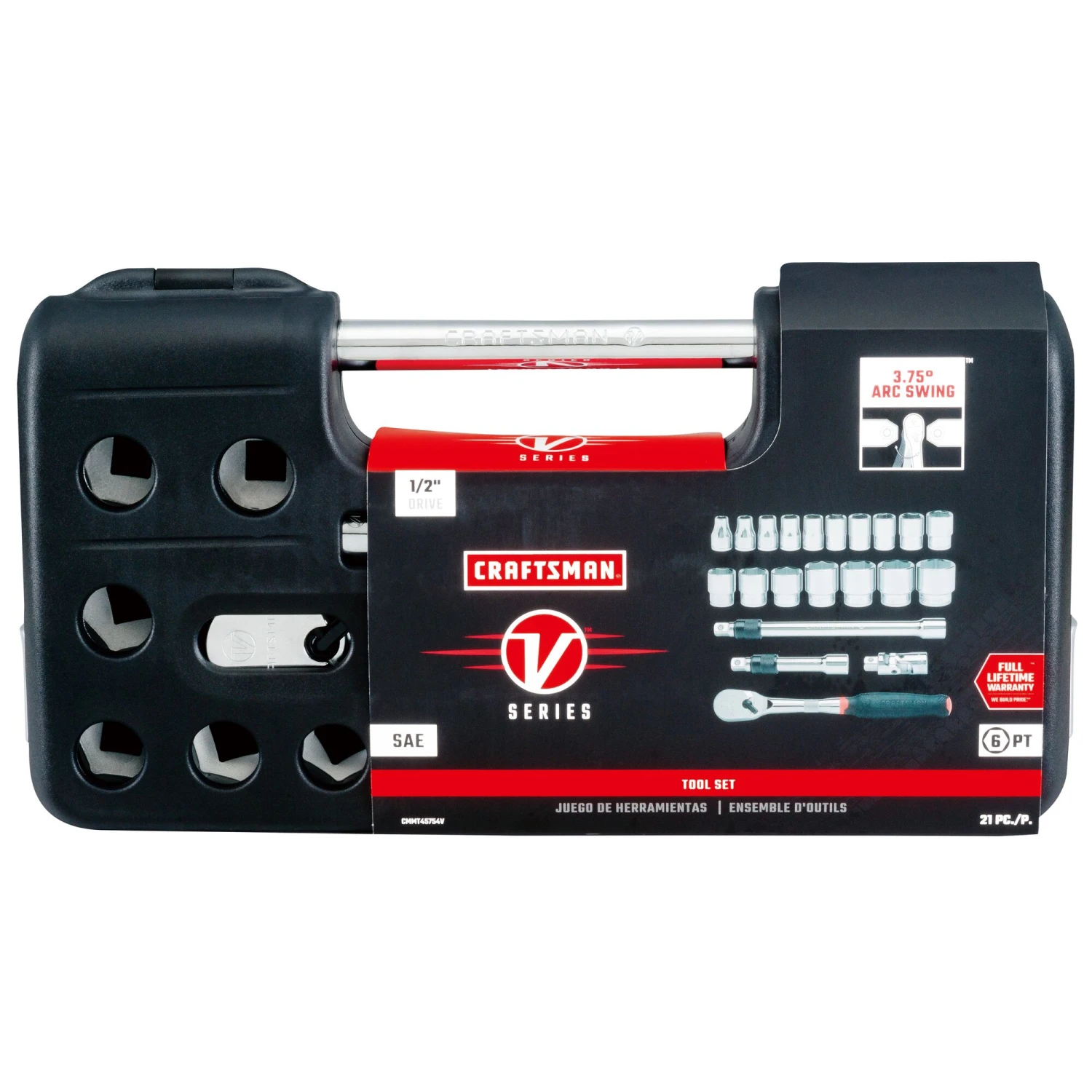 CRAFTSMAN Sockets & Socket Sets V-Series 21-Piece Standard (SAE) 1/2-in Drive 6-point Set Shallow Socket Set 4 CRAFTSMAN Sockets & Socket Sets V-Series 21-Piece Standard (SAE) 1/2-in Drive 6-point Set Shallow Socket Set - Image 4