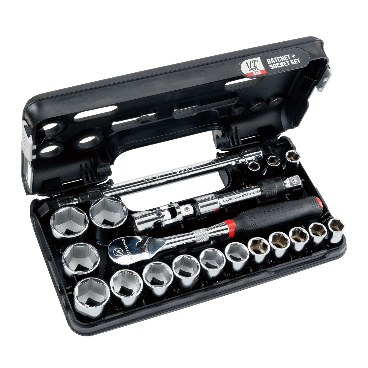 CRAFTSMAN Sockets & Socket Sets V-Series 21-Piece Standard (SAE) 1/2-in Drive 6-point Set Shallow Socket Set 2 CRAFTSMAN Sockets & Socket Sets V-Series 21-Piece Standard (SAE) 1/2-in Drive 6-point Set Shallow Socket Set - Image 2
