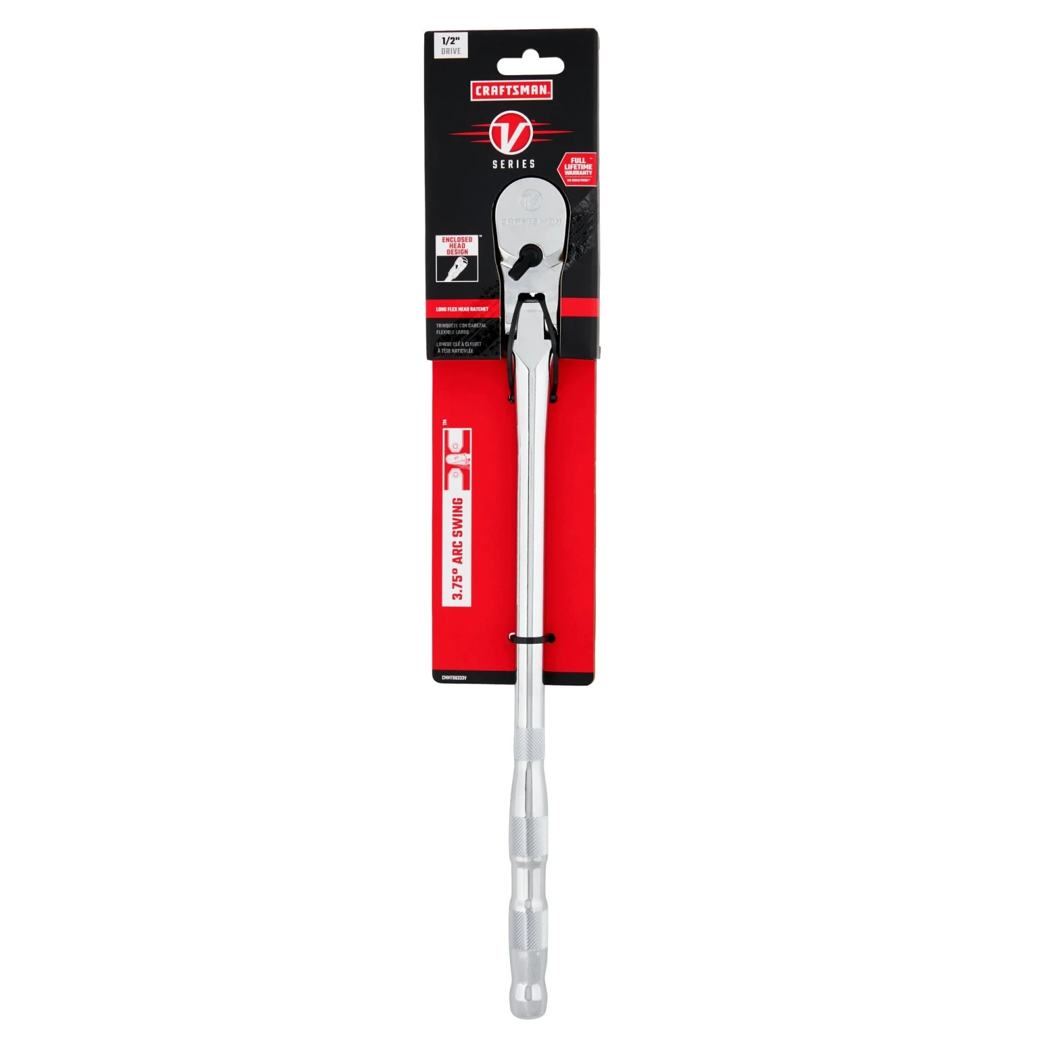 CRAFTSMAN Ratchets & Ratchet Sets V-series 96-Tooth 1/2-in Drive Flexible Head Standard Ratchet 5 CRAFTSMAN Ratchets & Ratchet Sets V-series 96-Tooth 1/2-in Drive Flexible Head Standard Ratchet - Image 5