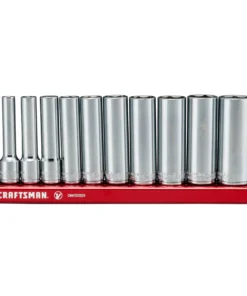 CRAFTSMAN Sockets & Socket Sets V-Series 10-Piece Metric 1/4-in Drive 6-point Set Deep Socket Set -Craftsman Store 44778170