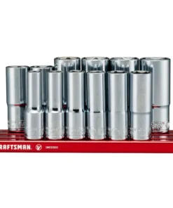CRAFTSMAN Sockets & Socket Sets V-Series 12-Piece Metric 3/8-in Drive 6-point Set Deep Socket Set -Craftsman Store 44778366