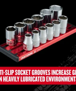 CRAFTSMAN Sockets & Socket Sets V-Series 12-Piece Metric 3/8-in Drive 6-point Set Shallow Socket Set -Craftsman Store 44778475