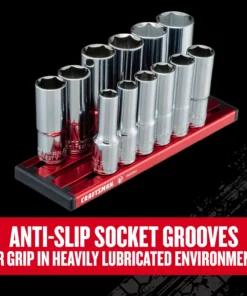 CRAFTSMAN Sockets & Socket Sets V-Series 12-Piece Metric 3/8-in Drive 6-point Set Deep Socket Set -Craftsman Store 44778933