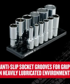 CRAFTSMAN Sockets & Socket Sets V-Series 12-Piece Standard (SAE) 3/8-in Drive 6-point Set Deep Socket Set 27 CRAFTSMAN Sockets & Socket Sets V-Series 12-Piece Standard (SAE) 3/8-in Drive 6-point Set Deep Socket Set -Craftsman Store 44779525