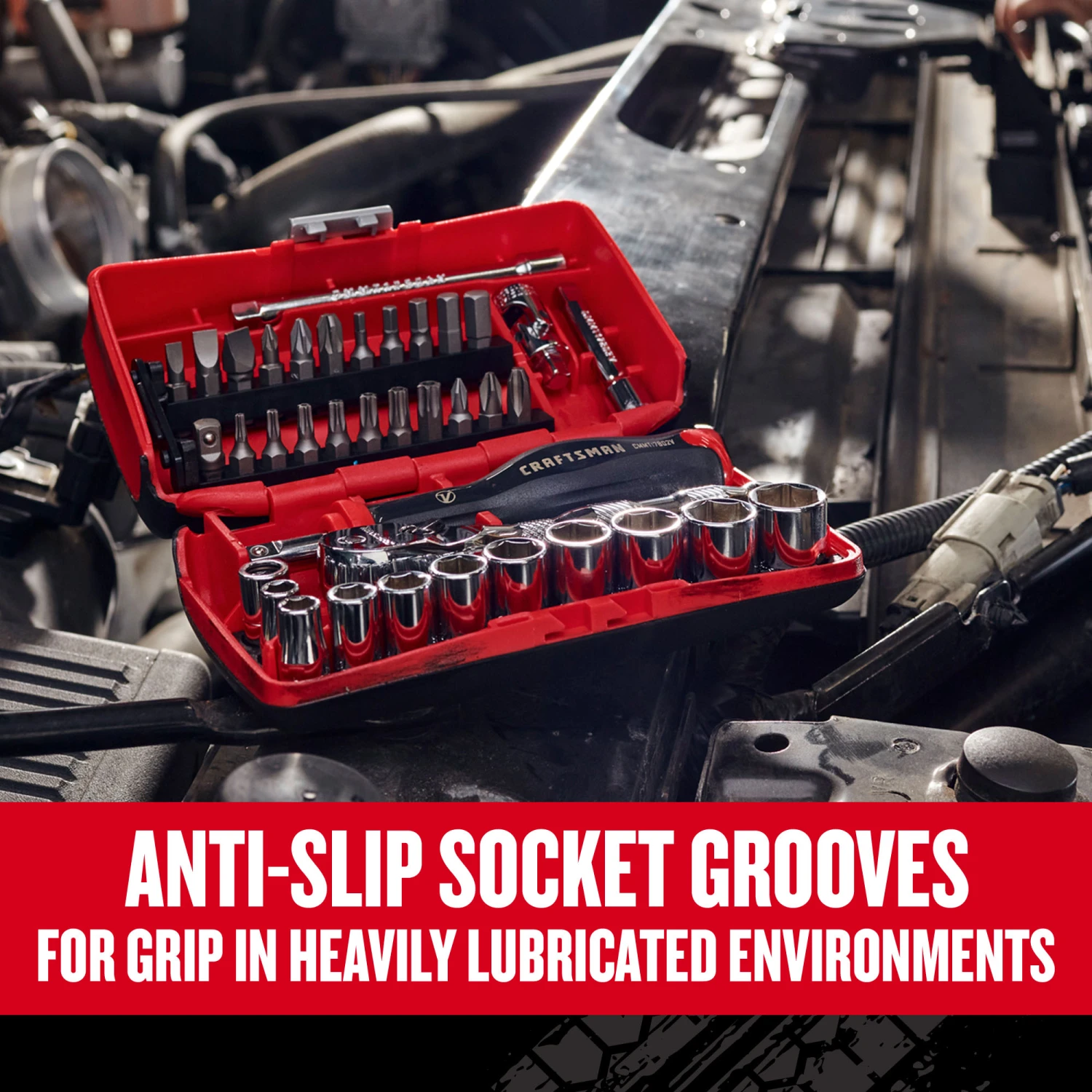 CRAFTSMAN Sockets & Socket Sets V-Series 38-Piece Metric 1/4-in Drive 6-point Set Shallow Socket Set 6 CRAFTSMAN Sockets & Socket Sets V-Series 38-Piece Metric 1/4-in Drive 6-point Set Shallow Socket Set - Image 6