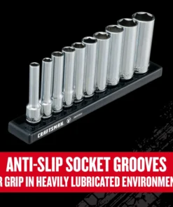 CRAFTSMAN Sockets & Socket Sets V-Series 10-Piece Standard (SAE) 1/4-in Drive 6-point Set Deep Socket Set -Craftsman Store 44779561